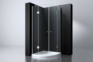 Erico 1/4 Rond Cabine Met 2 Deuren 100X100X192Cm Nano Glas 8Mm