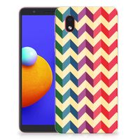 Samsung Galaxy A01 Core TPU bumper Zigzag Multi Color