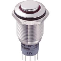 TRU COMPONENTS 701945 LAS2GQH-11E/R/12V/S/P Vandalismebestendige druktoets 250 V/AC 3 A 1x aan/(aan) Moment Rood 1 stuk(s) - thumbnail