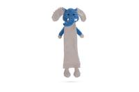 Beeztees flatino olifant ajan - hondenspeelgoed - pluche - blauw/grijs - 41x22x10 cm