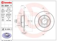 Remschijf BREMBO, Remschijftype: Massief, u.a. für Audi