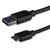 StarTech.com 3m slanke SuperSpeed USB 3.0 A naar Micro B-kabel, St/St, USB 3.0 aansluitkabel, zwart