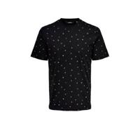 ONLY & SONS T-shirt Malik van biologisch katoen zwart