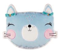 Lemon Ribbon kussen junior 35 cm polyester wit/roze