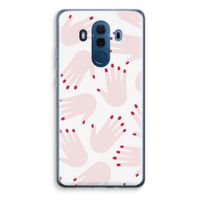 Hands pink: Huawei Mate 10 Pro Transparant Hoesje - thumbnail