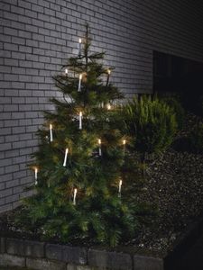 Konstsmide 1005-000 Kerstboomverlichting Kaarsen Buiten werkt op het lichtnet Aantal lampen 16 Gloeilamp Helder Verlichte lengte: 10.5 m