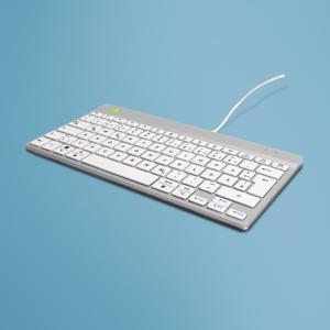 R-Go Tools Ergonomisch toetsenbord R-Go Compact Break, compact toetsenbord met pauzesoftware, QWERTZ (DE), bedraad, wit