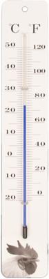 Esschert Design thermometer Kip 4,7 x 28 cm staal/glas wit Esschert Design thermometer Kip 4,7 x 28 cm staal/glas wit