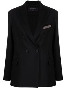 Fabiana Filippi blazer à boutonnière croisée - Noir