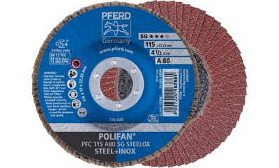 PFERD 67708115 PFC 115 A 80 SG STEELOX Lamellenschijf Diameter 115 mm Boordiameter 22.23 mm RVS, Staal 10 stuk(s)