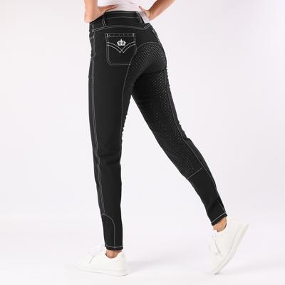 Rijbroek Epplejeck Sparkle Full Grip Kids, 176 in zwart