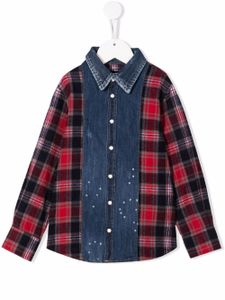 DSQUARED2 KIDS chemise en jean à carreaux - Rouge