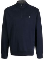 Polo Ralph Lauren pull en jersey à col zippé - Bleu