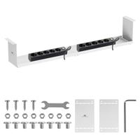 Compacte kabelorganizer Maclean MC-107 voor onder het bureau 85 cm, robuust staal, schroefbevestiging, draagvermogen 5 kg, organizer met stekkerdoos en kabelafdekking (Wit)