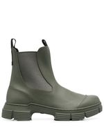 GANNI bottines chelsea en caoutchouc - Vert