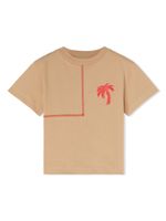 Palm Angels Kids t-shirt en coton à logo imprimé - Tons neutres