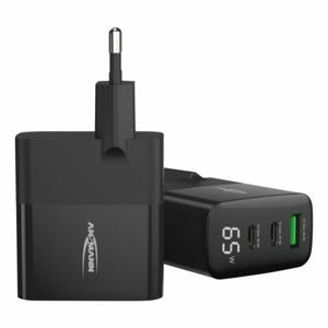 Ansmann USB-Ladegerät mit Display HC365PD 65W USB-oplader 65 W Binnen Uitgangsstroom (max.) 3.25 A Aantal uitgangen: 3 x USB, USB-C