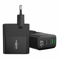 Ansmann USB-Ladegerät mit Display HC365PD 65W USB-oplader 65 W Binnen Uitgangsstroom (max.) 3.25 A Aantal uitgangen: 3 x USB, USB-C - thumbnail