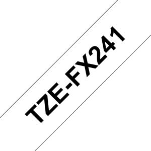 Brother TZe-FX241 Labeltape flexibel Tapekleur: Wit Tekstkleur: Zwart 18 mm 8 m