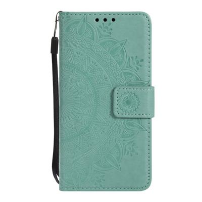 Shop4 - iPhone SE (2020) Hoesje - Wallet Case Mandala Patroon Mint Groen