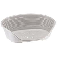 Ferplast Hondenbed Kattenbed, Plastic Hondenbed Extra Klein, 100% Gerecycled Plastic, Huisdierbed Wasbaar, Hondenmand, Ademend & Antislip, Siesta Deluxe 49 x 36 x 17,5 cm, XS, Grijs