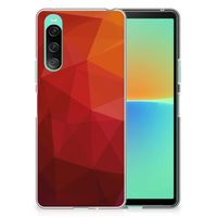 TPU Hoesje voor Sony Xperia 10 V Polygon Red - thumbnail