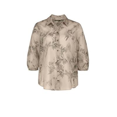 Expresso blouse 212FORTUNE met bladprint zand/zwart Expresso blouse 212FORTUNE met bladprint zand/zwart