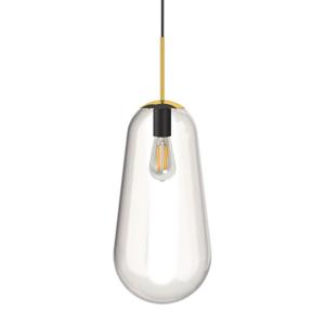 Nowodvorski Glazen hanglamp Pear Long Ø 22cm goud met helder glas 8671