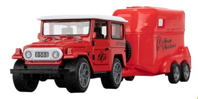 Toi Toys jeep off road junior 4 cm metaal rood 2 delig Toi Toys jeep off road junior 4 cm metaal rood 2 delig