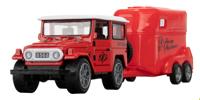 Toi Toys jeep off road junior 4 cm metaal rood 2 delig