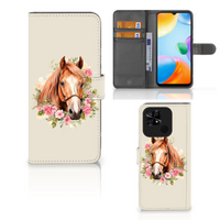 Telefoonhoesje met Pasjes voor Xiaomi Redmi 10C Paard - thumbnail