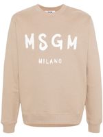 MSGM sweat en coton à logo imprimé - Tons neutres - thumbnail