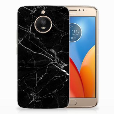 Motorola Moto E4 Plus TPU Siliconen Hoesje Marmer Zwart - Origineel Cadeau Vader