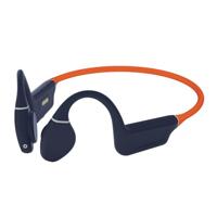 Creative Outlier Free Pro+ Draadloze waterdichte bone-conduction-hoofdtelefoon met verstelbare conducties, geïntegreerde 8 GB MP3, tot 10 uur batterijduur, geïntegreerde microfoon, blauw en oranje