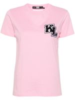 Karl Lagerfeld t-shirt en coton à patch logo - Rose