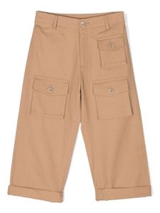 Marni Kids pantalon en coton à poches cargo - Tons neutres