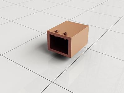 Wiesbaden Slim muurkoppeling stabilisatiestang, koper Wiesbaden Slim muurkoppeling stabilisatiestang, koper