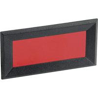 Mentor 2656.8422 voorframe zwart, rood (B x H x D) 64 x 28 x 2,3 mm ABS 1 stuk