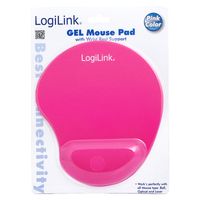 LogiLink ID0027P Muismat met polssteun Ergonomisch Pink - thumbnail