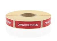 Strooketiket omschudden rood 44 x 11mm - thumbnail