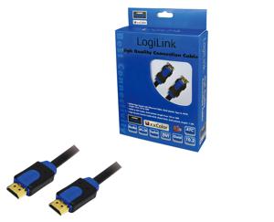 LogiLink CHB1101 HDMI-kabel HDMI Aansluitkabel HDMI-A-stekker, HDMI-A-stekker 1.00 m Zwart 4K UHD