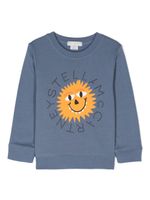 Stella McCartney Kids sweat en coton biologique à imprimé graphique - Bleu - thumbnail