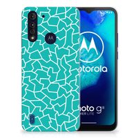 Motorola Moto G8 Power Lite Hoesje maken Cracks Blue - thumbnail