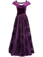 Saiid Kobeisy robe à applique cœur au col - Violet