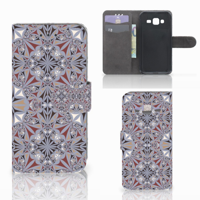 Samsung Galaxy J3 2016 Bookcase Flower Tiles