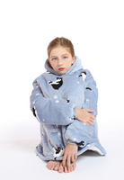 Kindersnuggie jumping dog fleece - lichtgrijs - Badrock