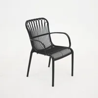 Vita Madrid diningstoel stapelbaar zwart