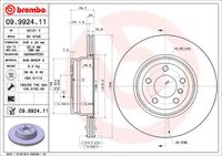 Remschijf BREMBO, Remschijftype: Binnen geventileerd, u.a. für BMW - thumbnail