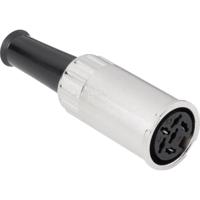 BKL Electronic 0202014 DIN-connector Bus, recht Aantal polen: 8 Zilver 1 stuk(s)