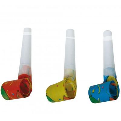 Papieren roltongen / feest toetertjes - 20x - blaastoeters - kunststof/papier Papieren roltongen / feest toetertjes - 20x - blaastoeters - kunststof/papier